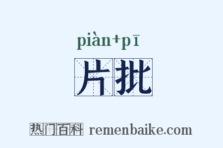 片批是什么意思的图片